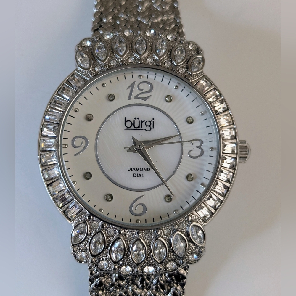 Burgi Women's Quartz Watch, Analog Display and Brass Strap BUR120